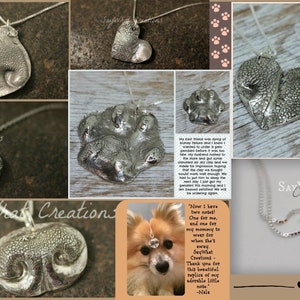 Dog Nose Print Impression Necklace from your ACTUAL dog's nose image 7