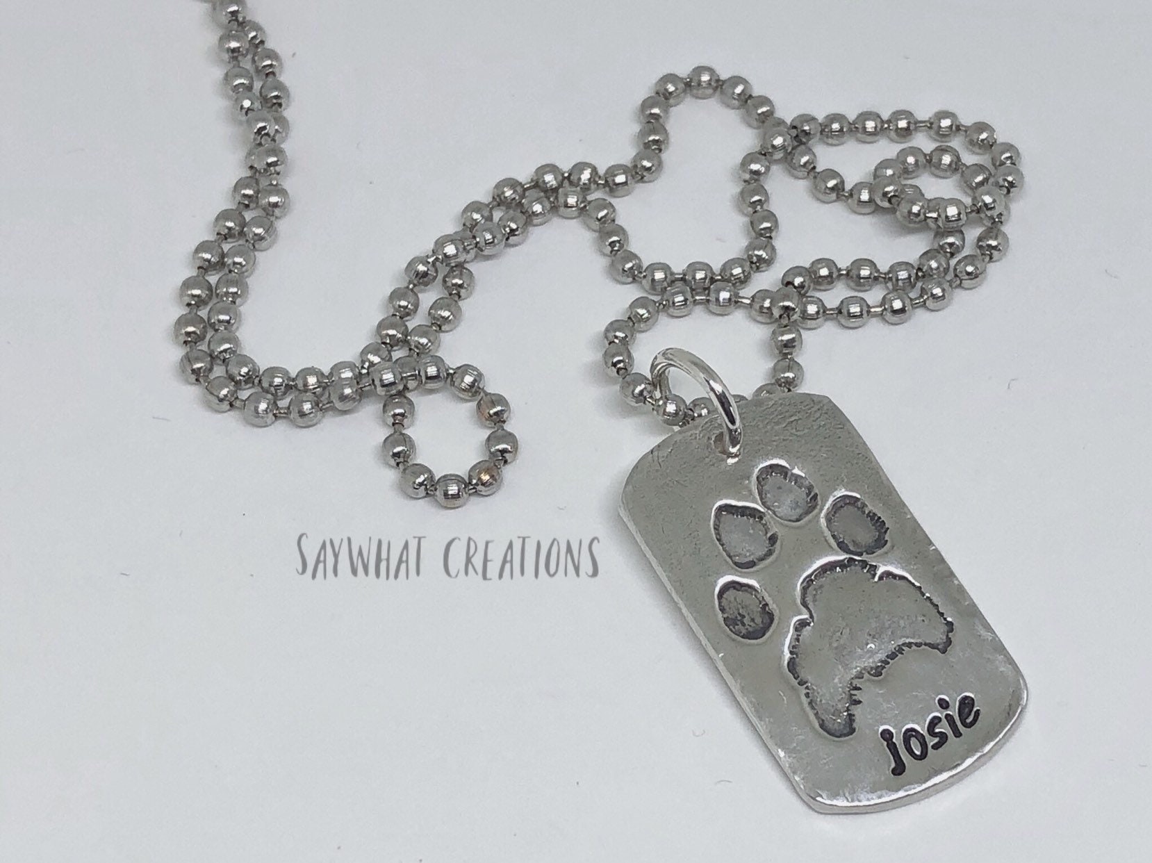 Boy's Dog Tag Sterling Silver Necklace - in Season Jewelry