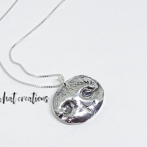 Your Dogs Nose Print made into Solid Silver Necklace image 4