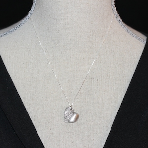 Dog Paw and Fingerprint Necklace made from your Dog's Actual Paw Print and Your Actual Fingerprint image 2