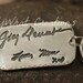 Handwriting Keychain Solid Silver Made From Your Actual - Etsy
