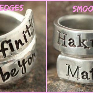 BEST SELLER Personalized Wrap Ring Hand Stamped image 3