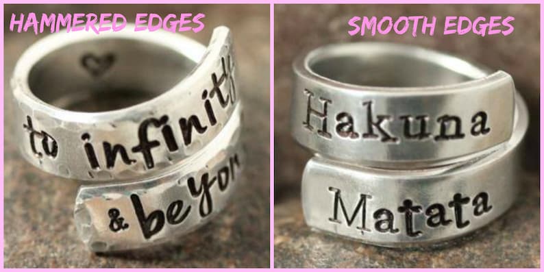 BEST SELLER Personalized Wrap Ring Hand Stamped image 3