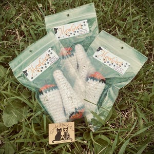 Mewbies! Catnip stuffed crocheted cat doobie cat toy. 2 pack. *Handmade*