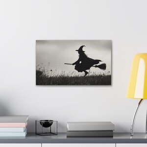 Witch Silhouette Wall Art, Magical Home Decor, Halloween Decoration, Spooky Aesthetic, Witchcraft Gift, Fall Wall Art