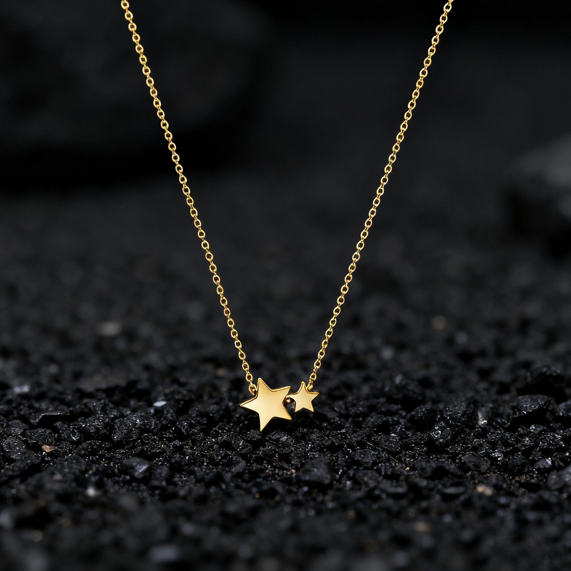 Lot De 2 Colliers Sautoirs Cœur Et étoile Brillant - Doré - Neufs - Idée Cadeau