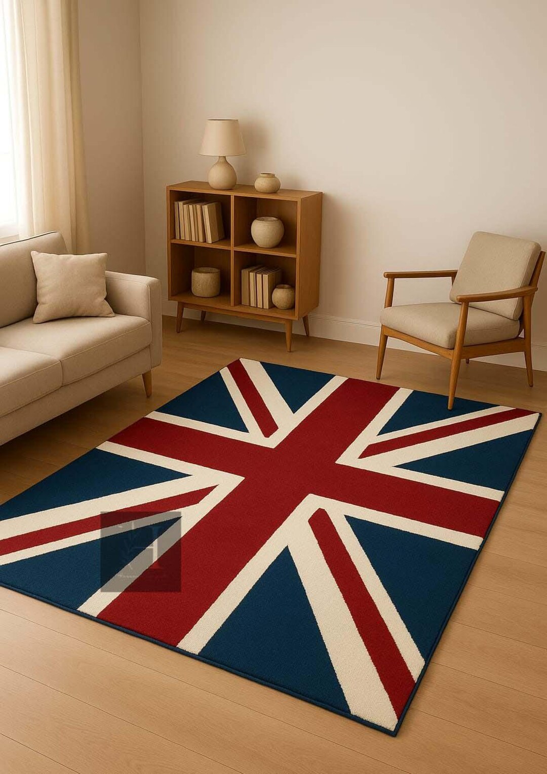Union Jack Rugg Union Jack Rug, British Flag Rug, Hand Tufted Wool Rug, UK Flag Carpet ...