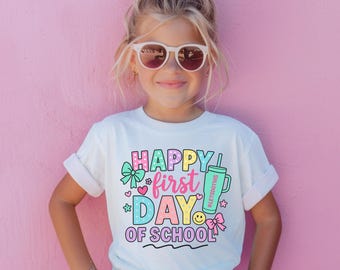 First Day of School PNG: Pastel Design for Teachers (Digital Download)