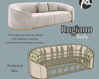 Arquivos CNC para sofá Rugiano