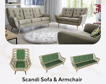 Scandi Sofas + Armchair -Designs for CNC