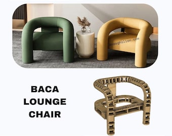 Archivos de diseño CNC de la silla Baca: planos de muebles de madera contrachapada y MDF (dxf - pdf - obj - 3ds - fbx)