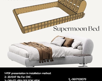 Cama Superlua com Design CNC