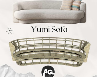 Yumi Sofas & Armchair  ( 3 Desgins)  3D-2D Files for CNC