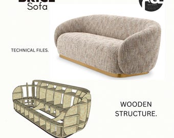 Arquivos de projeto do sofá Brice: Planos em MDF/Compensado (Download Digital)