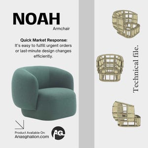 Noah Fåtölj CNC Design-fil