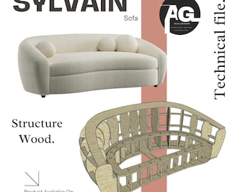 Arquivos CNC para sofá Sylvain