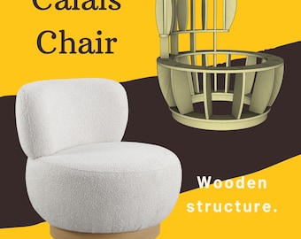Archivos de diseño CNC de la silla Calais: MDF, madera contrachapada (instrucciones en PDF incluidas)