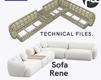 Arquivos CNC para sofá Rene