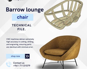 Barrow Chair CNC Design Files (dxf, stl, pdf)