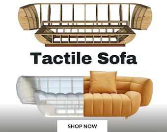 Sofás y sillones táctiles - Archivo de diseño CNC (DXF, PDF, 3D)