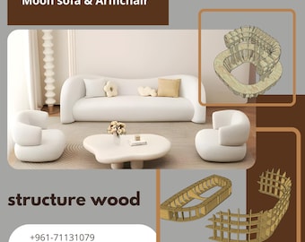 Arquivo CNC para sofá e poltrona Moon