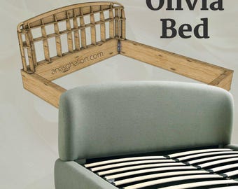 Cama Olivia - Modelos CNC - DXF 2D + 3D