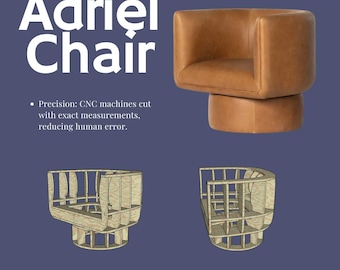 Adriel Chair CNC Design Files (dxf, pdf, fbx-obj-3ds) – Woodworking Plans