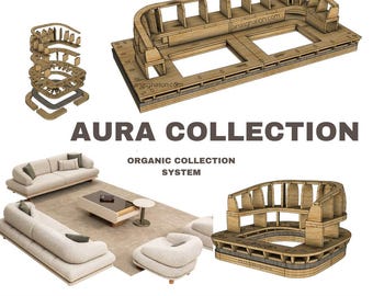 Sofás y sillones Aura - Archivo de diseño CNC (DXF, PDF, 3D)