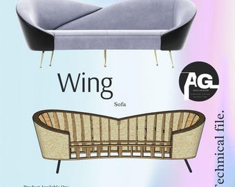 Wing Sofa CNC designs