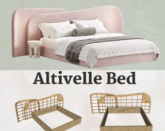 Altivelle Bed -Cnc models -dxf 2D + 3D