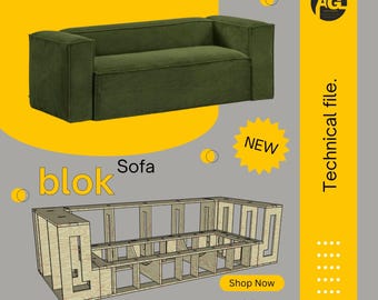 Blok sofa CNC Design Files