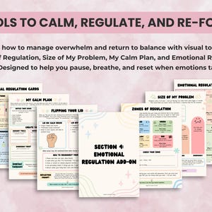Printable coping and emotional regulation tools designed to help users self-soothe, build focus, and manage overwhelm in daily life.