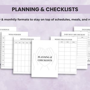 Planning and checklist templates for caregivers — weekly and monthly schedules to manage routines and tasks