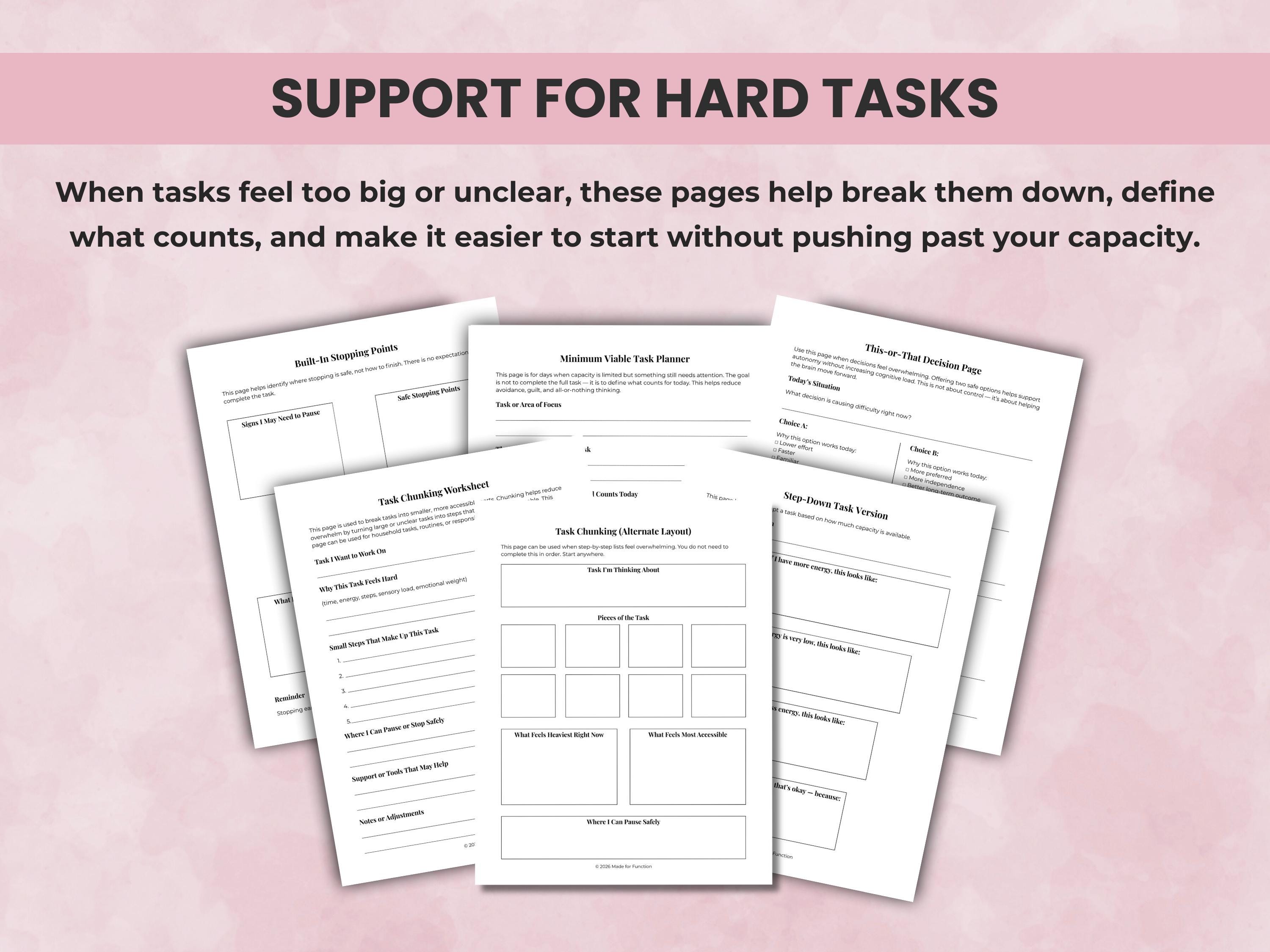 ADHD Autism Daily Planner, Executive Function Support (printable PDF ...