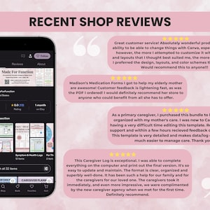 Recent Etsy shop reviews for therapist-created ADHD and executive function printable resources