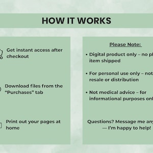 How to use the Fatigue & Energy Management Planner — purchase, download instantly, print or edit digitally, and reprint pages anytime.