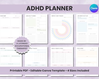 ADHD Planner, ADHD Daily Planner, Adult ADHD Planner, Productivity Planner, Time Management Planner, Executive Function