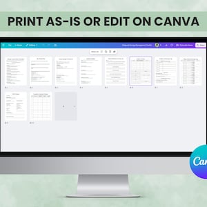 Editable Canva template and printable PDF — customize digitally or print at home for easy use.