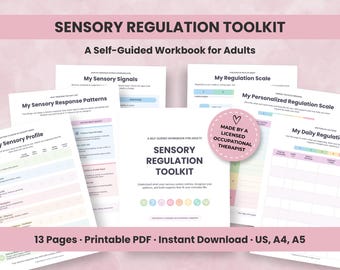 Sensory Regulation Worksheets for Adults | Nervous System Regulation Workbook