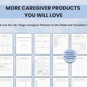 Matching caregiver planner, medical organizer, and chronic illness tracking printables available in the shop
