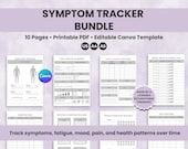 Chronic Illness Symptom Tracker: Editable Health Journal (Printable PDF & Canva Template)