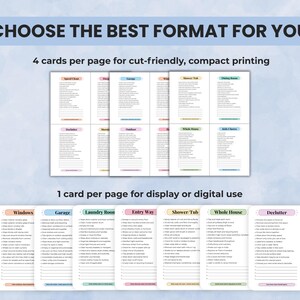 Choose the format that works best for you, either one per page or 4 per page