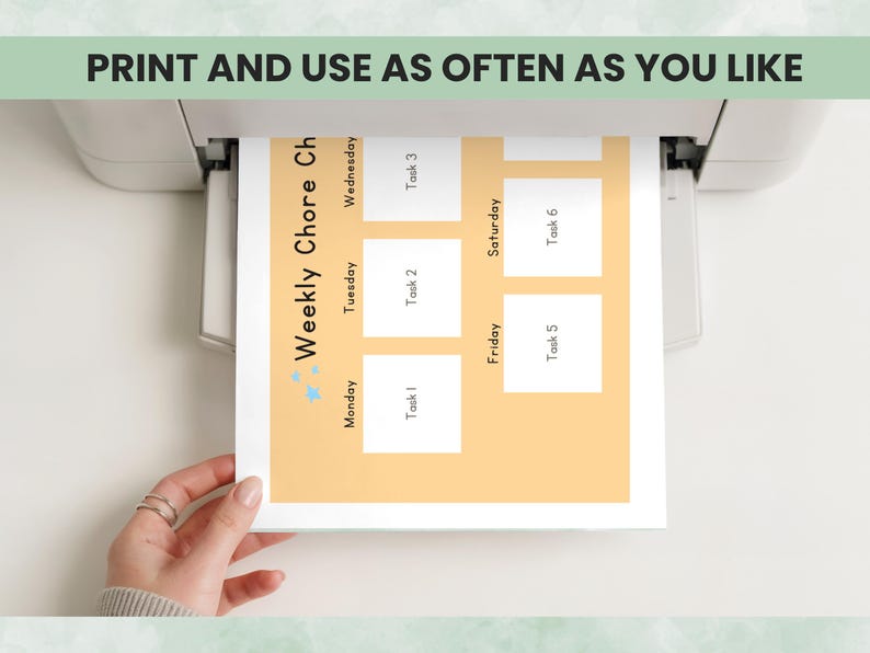 Printable ADHD planner pages being printed for daily use and organization