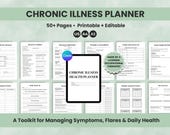 Chronic Illness Health Planner Printable PDF, Editable Symptom Tracker, Medical Log & Emergency Binder, Ehlers Danlos, POTS, Fatigue, Pain