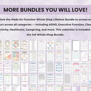 Occupational therapist planner bundle with multiple printable tools for caregiving and health tracking