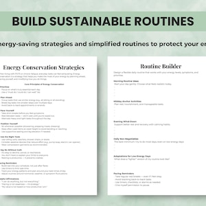 Routine builder pages to help create consistent, sustainable wellness and energy-saving routines.