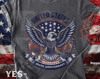 America 250th Anniversary Eagle Shirt, 4th Of July Tee, Comfort Colors 2XL-4XL- YC50172