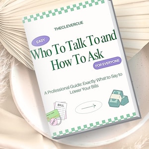 Who To Talk To - How To Ask, Bill Saver, Money Psychology, Money Saver Guide, Budget Savings, Instant Digital Download