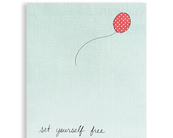 Wall Art, Set Yourself Free Art, Inspirational Art, Illustrated art