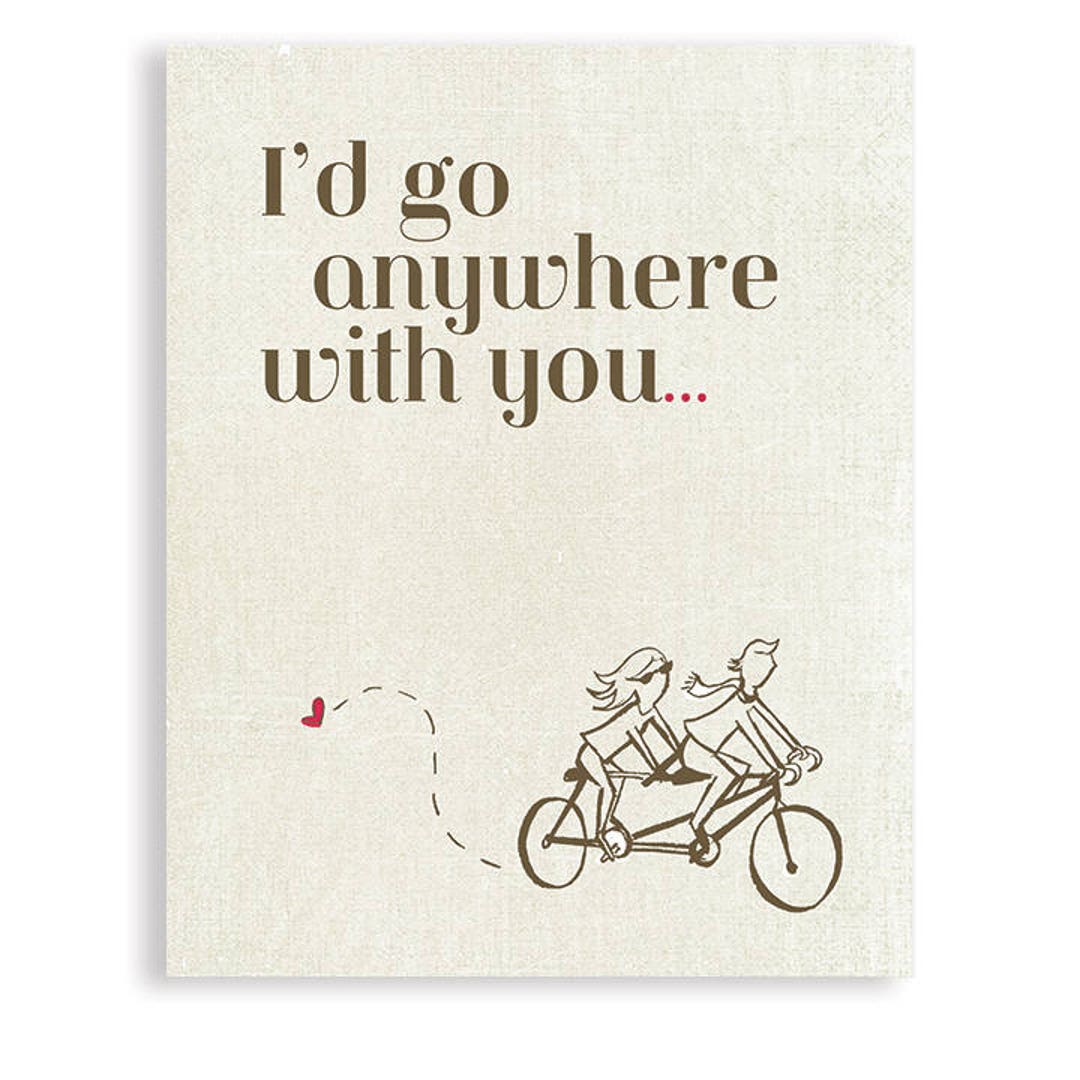 I'd Go Anywhere With You Art Print, Love Art, Couple Art, Couple Gift ...